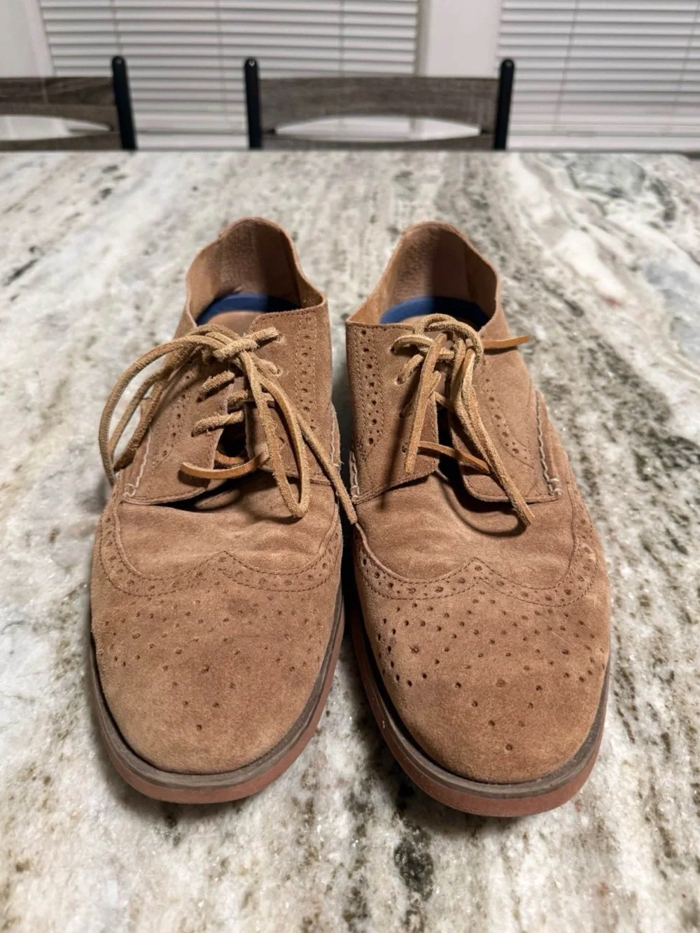 Sperry Top-Sider Men’s Size 11M Brown Suede Wingtip Oxfords